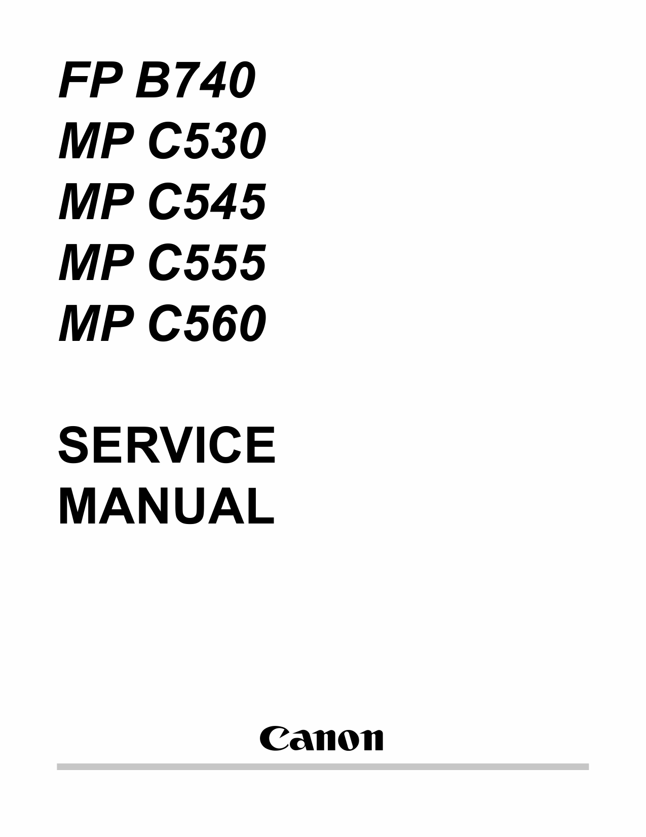 Canon MultiPASS MP-C530 C545 C555 C560 FB-P740 Service Manual-1